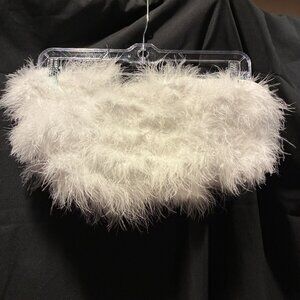 ZGMYC Sexy Feather Crop Top NWOT